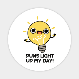 Puns Light Up My Day Funny Light Bulb Pun Magnet